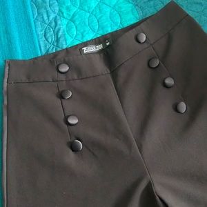 NY&C Black Tuxedo-style Palazzo Pants Sz 6